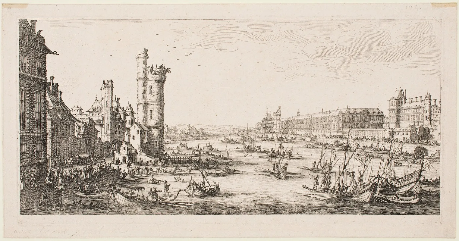 The Large Views Of Paris View Of The Louvre Wall Art by Jacques Callot - High-Resolution Digital Print