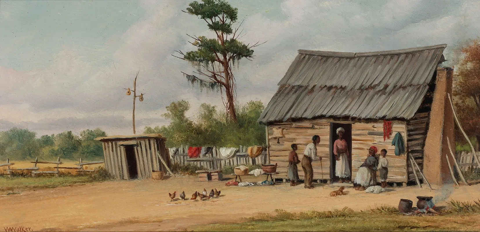 The Old Cabin Wall Art by William Aiken Walker - High-Resolution Digital Print