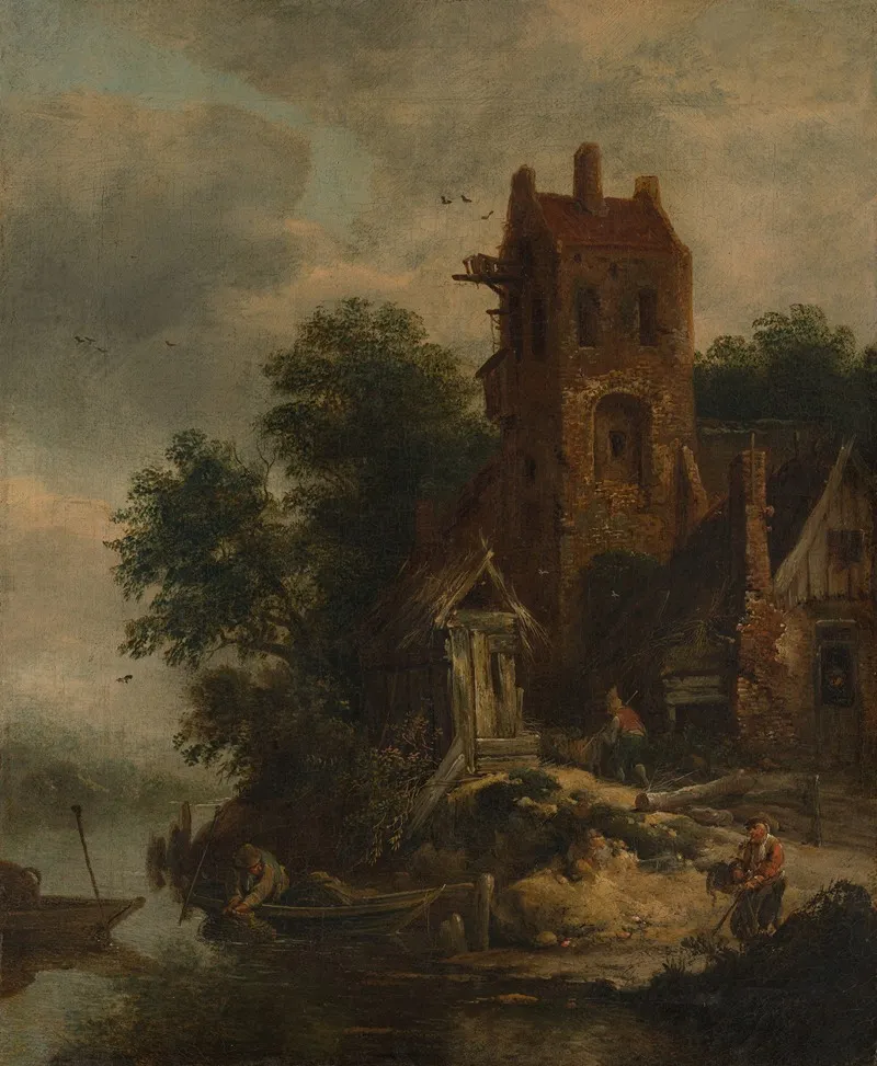 The Pigeon House Wall Art by Roelof Jansz. van Vries - High-Resolution Digital Print