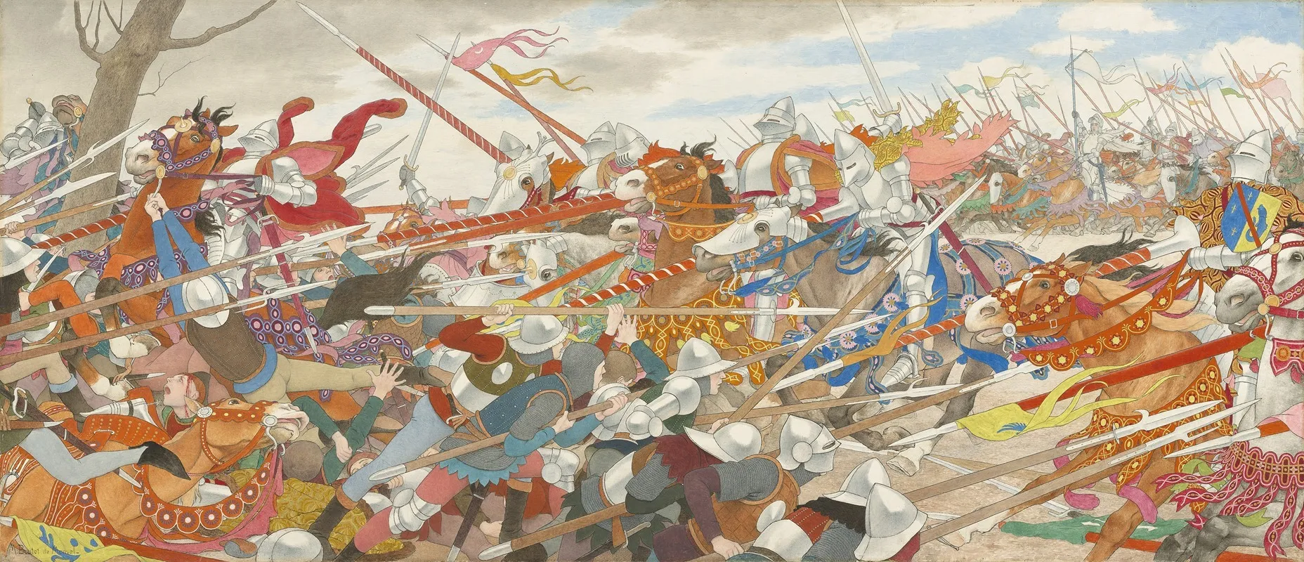 The Turmoil Of Conflict Joan Of Arc Series Iv Wall Art by Louis Maurice Boutet de Monvel - High-Resolution Digital Print