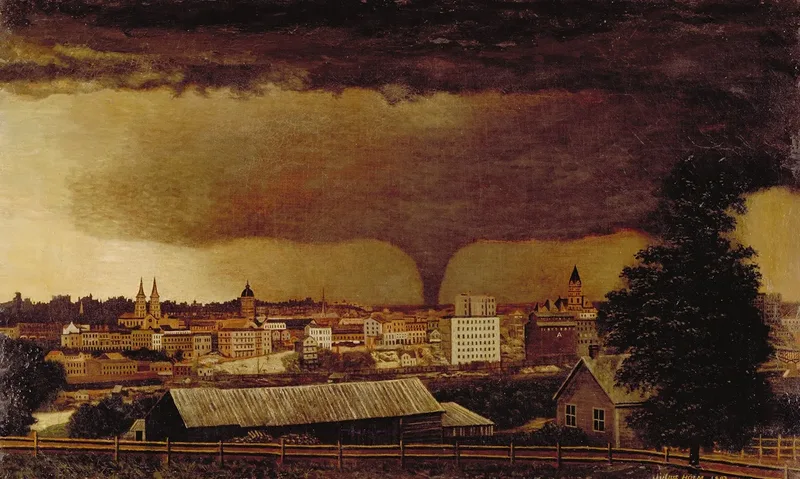 Tornado Over St Paul Wall Art by Julius Holm - High-Resolution Digital Print