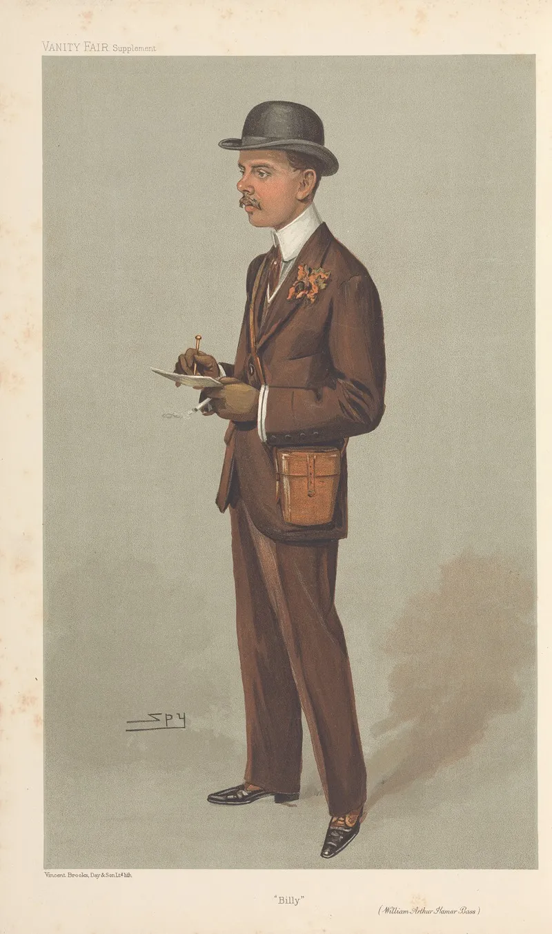 Turf Devotees Billy William Arthur Hamar Bass September 14 1905 Wall Art by Leslie Matthew Ward - High-Resolution Digital Print