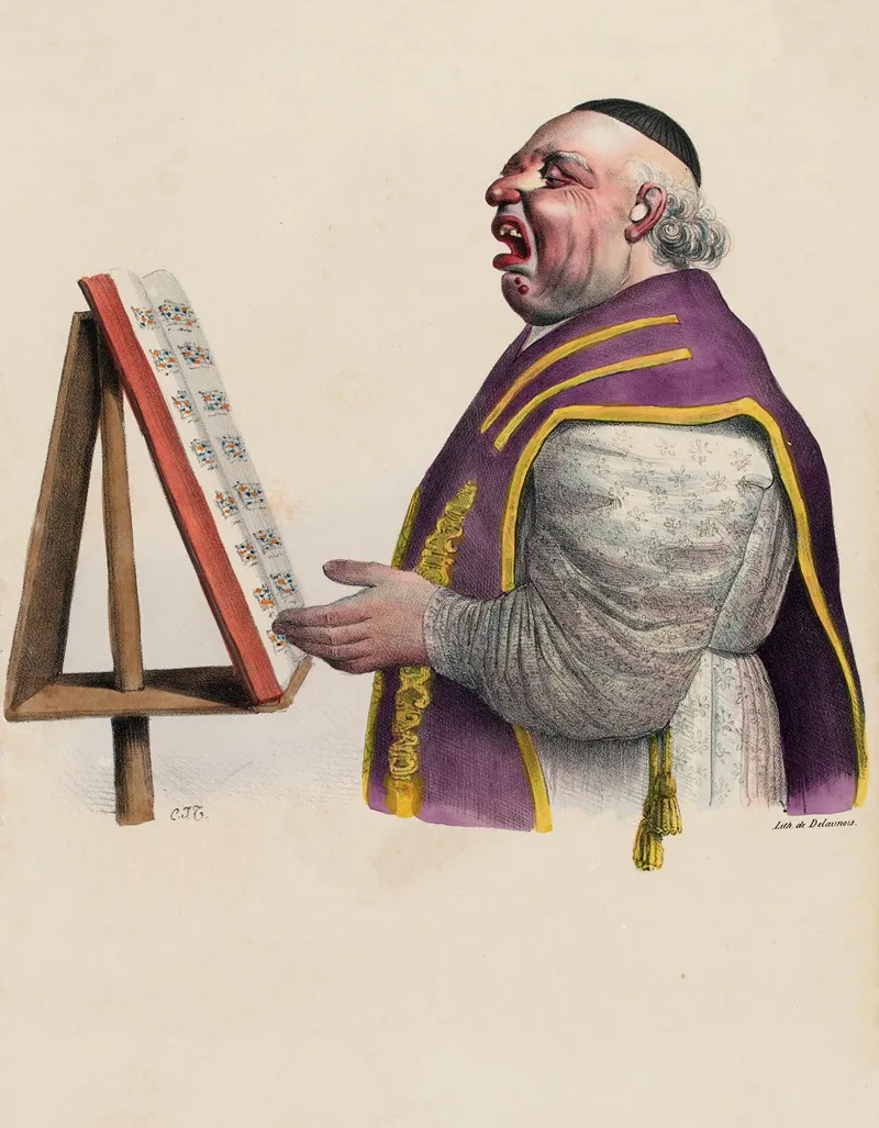 Un Chantre De Paroisse Wall Art by Charles-Joseph Traviès de Villers - High-Resolution Digital Print