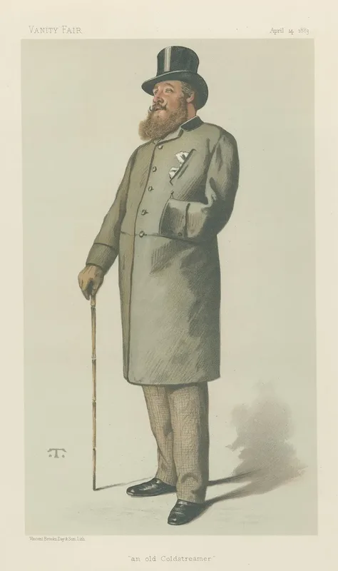 Vanity Fair Literary An Old Coldstreamer Lieutenant General Charles Baring April 14 1883 Wall Art by Théobald Chartran - High-Resolution Digital Print