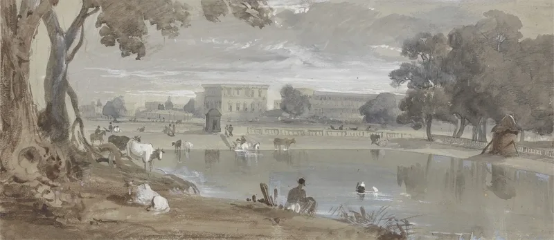 View Of Part Of Chowringhee Calcutta Wall Art by Sir Charles D'Oyly - High-Resolution Digital Print