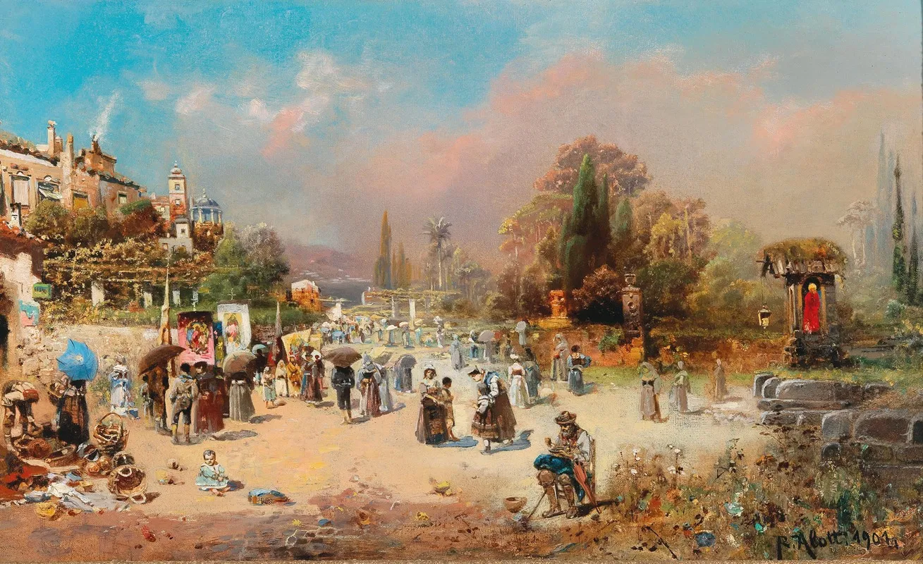 View Of The Via Appia Wall Art by Robert Alott - High-Resolution Digital Print