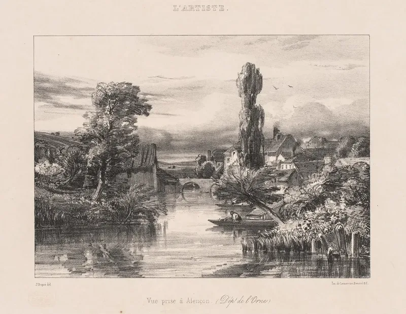 View Taken At Alencon Vue Prise A Alencon Wall Art by Jules Dupré - High-Resolution Digital Print