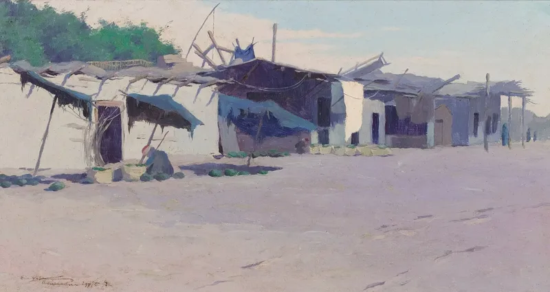 Village Hutts Alexandria Egypt Wall Art by Eric Pape - High-Resolution Digital Print