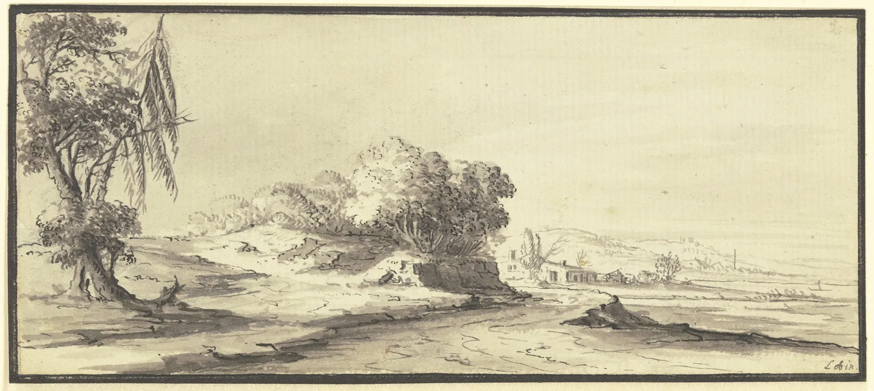 Weite Hugelige Landschaft Mit Einer Strase Wall Art by Johann Ludwig Aberli - High-Resolution Digital Print