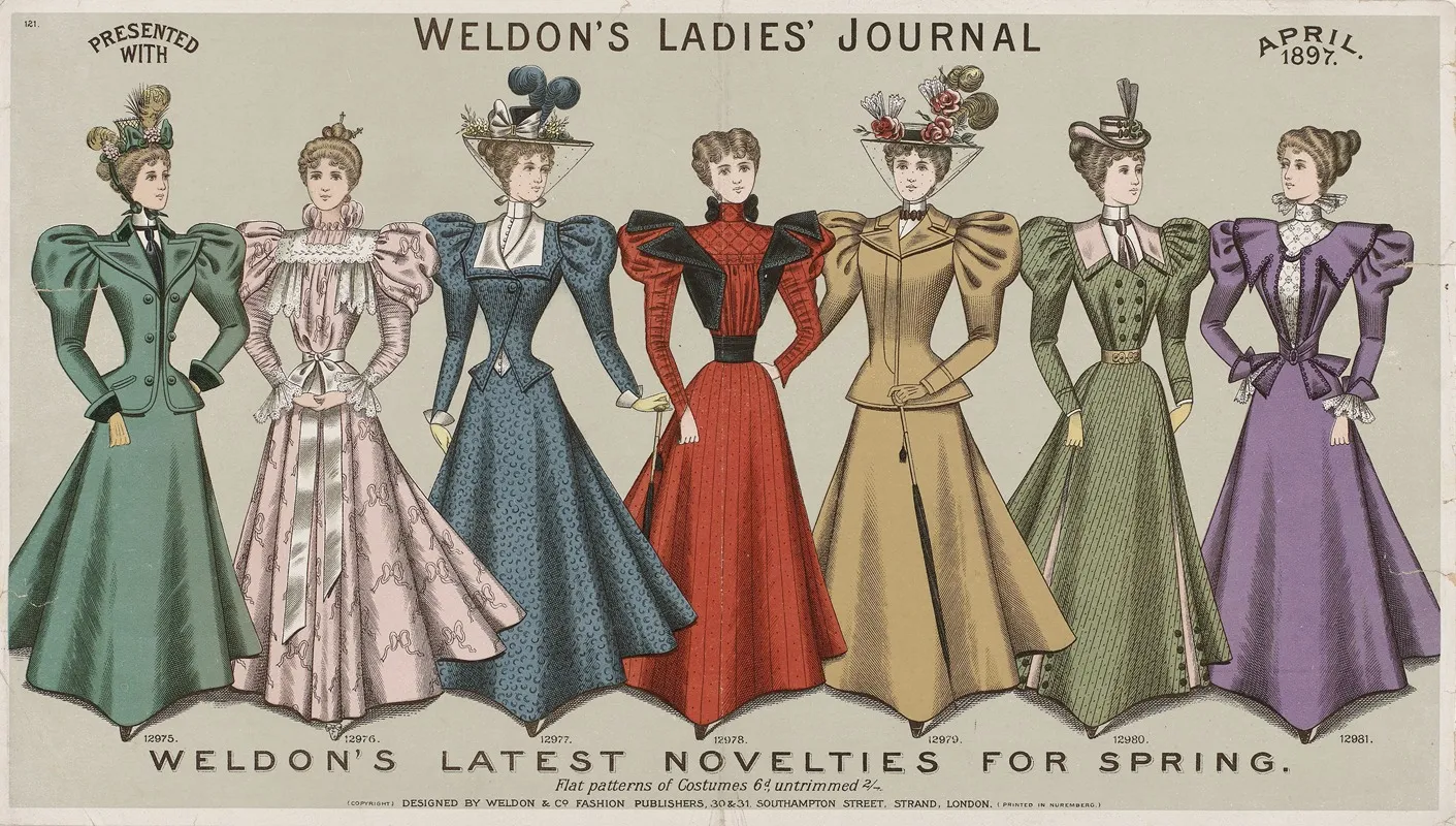 Weldons Ladiesjournal April 2 Wall Art by Anonymous - High-Resolution Digital Print