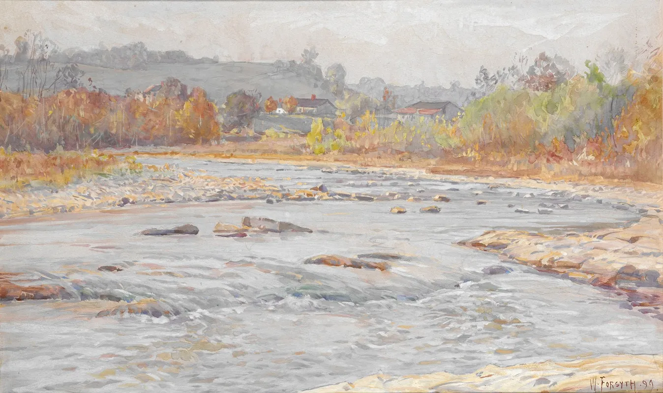 Whitewater Rapids Wall Art by William J. Forsyth - High-Resolution Digital Print