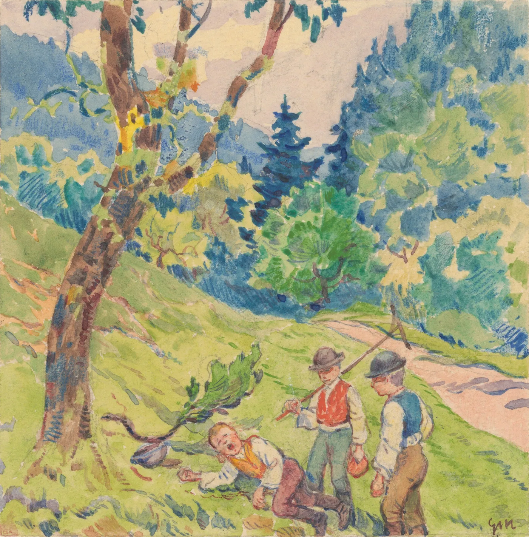 12 Three Men At The Edge Of The Woods