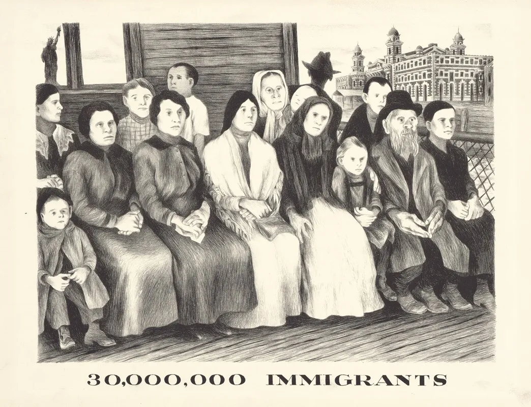 30000000 Immigrants by Bernarda Bryson - Canvas Print