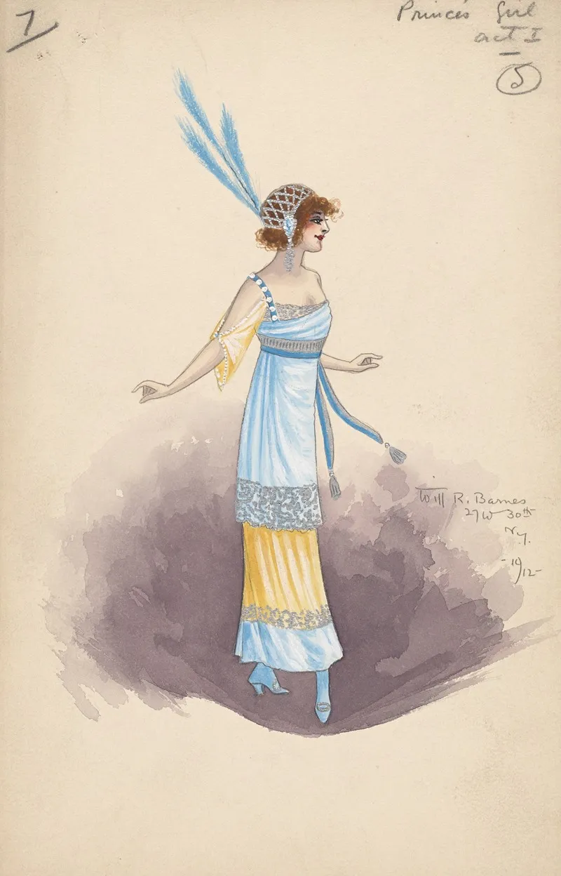 7 Princes Girls Act I by Will R. Barnes - Canvas Print