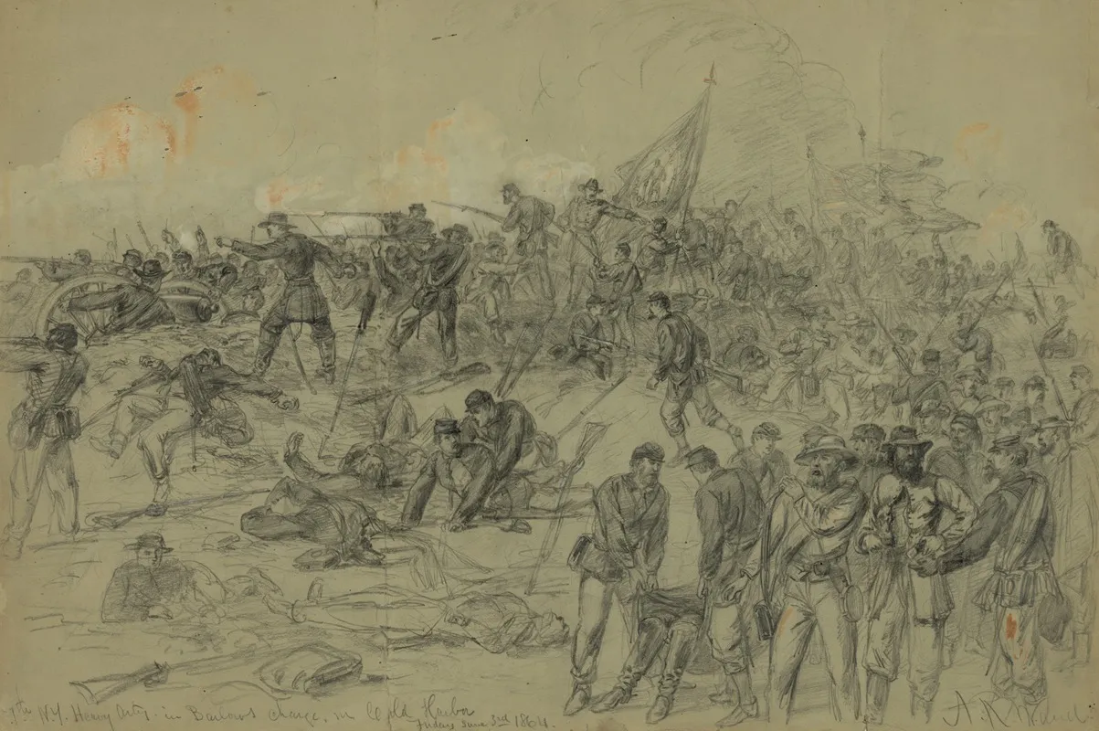 7th N Y Heavy Arty In Barlows Charge Nr Cold Harbor Friday June 3rd 1864