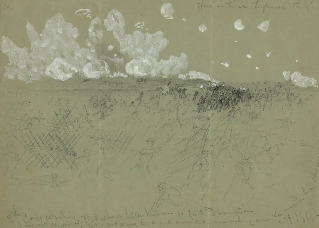 9th Corps Attacking Ft Mahone Better Known As Fort Damnation