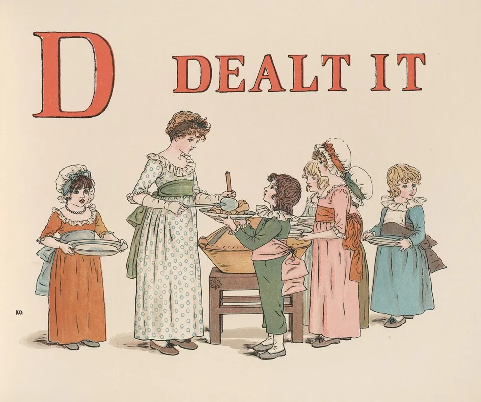 A Apple Pie Pl 04 by Kate Greenaway - Canvas Print