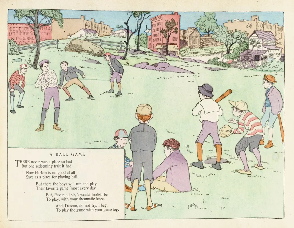 A Ball Game by Ethel Mars - Canvas Print