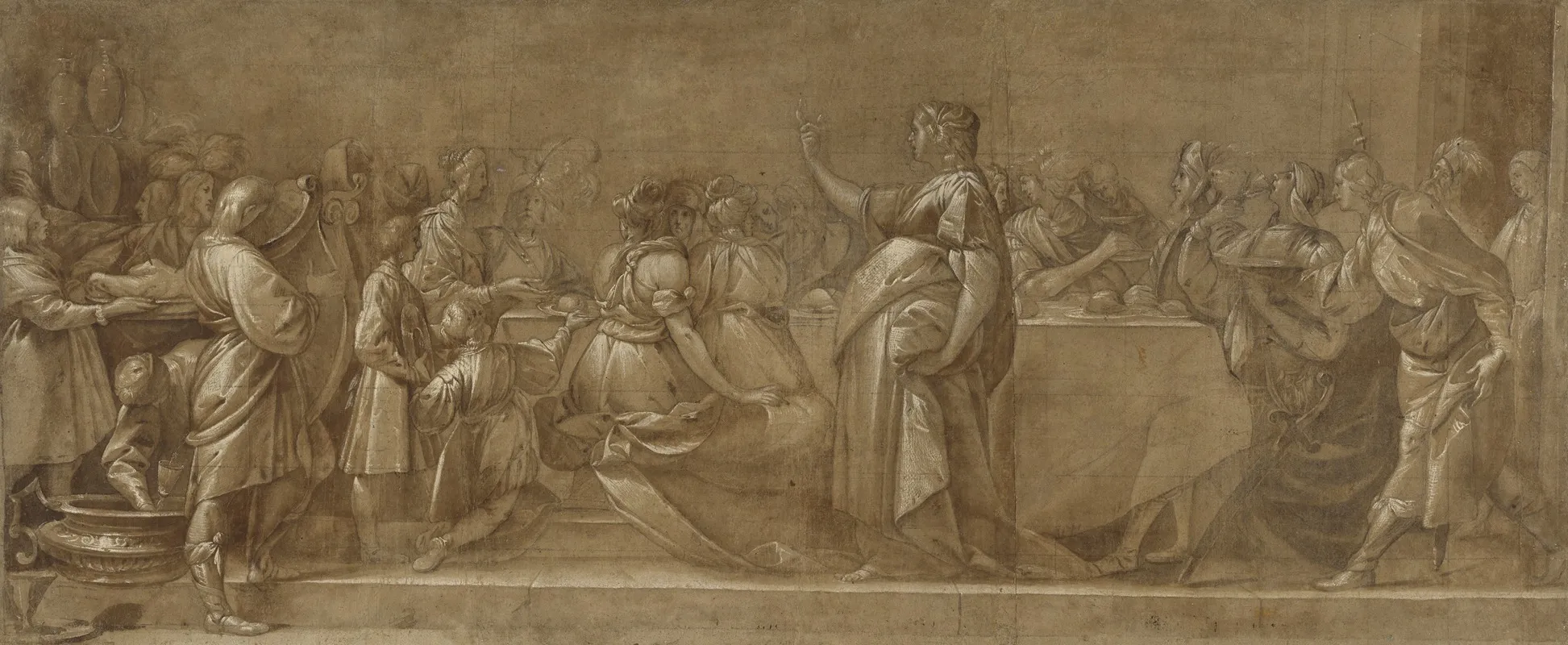 A Banquet 2 by Pier Francesco Mazzucchelli - Canvas Print