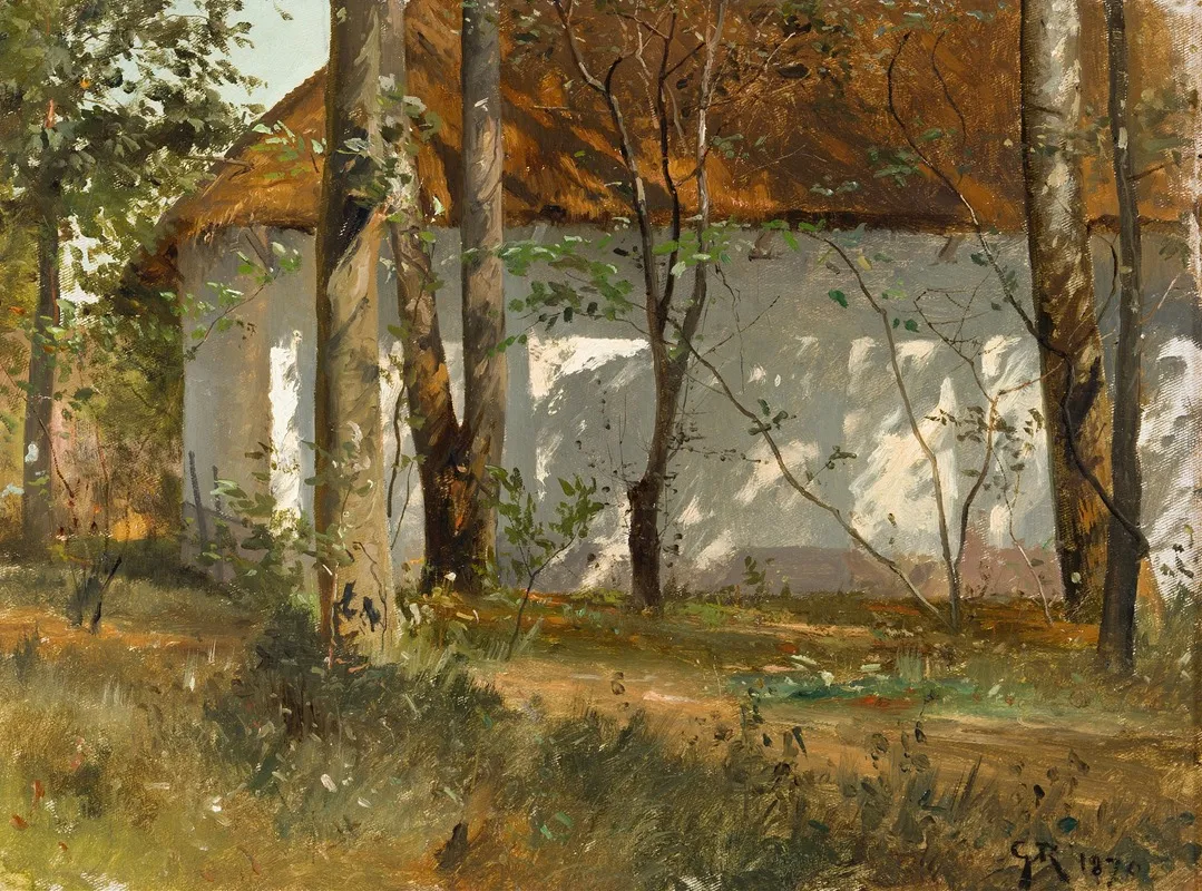A Barn At Kronetorp Skane by Gustaf Rydberg - Canvas Print