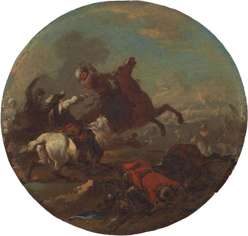 A Battle Scene With Fallen Soldiers