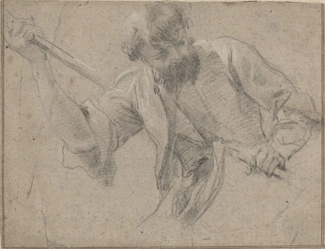 A Bearded Man With A Staff
