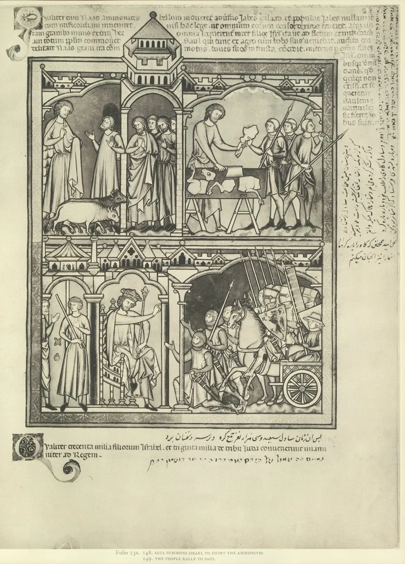 A Book Of Old Testament Illustrations Of The Middle Of The Thirteenth Century Pl 45 by Montague Rhodes James - Canvas Print