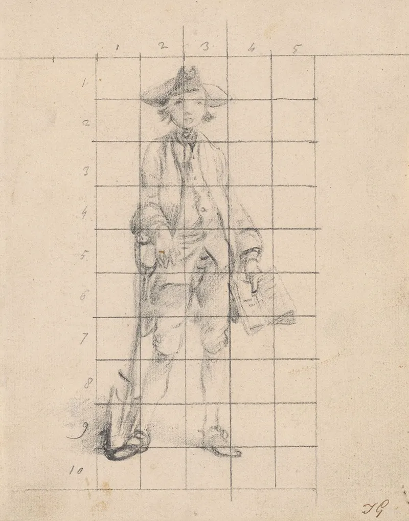 A Boy With A Book And A Spade by Thomas Gainsborough - Canvas Print