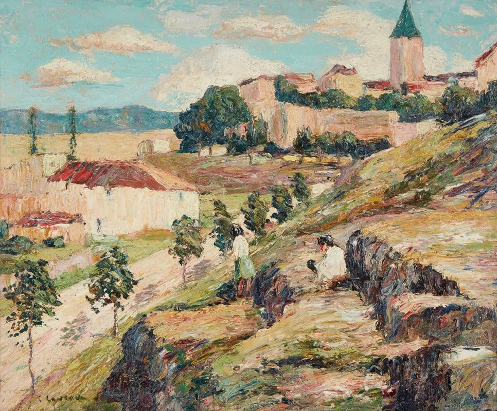 A Bright Day Spain Segovia by Ernest Lawson - Canvas Print