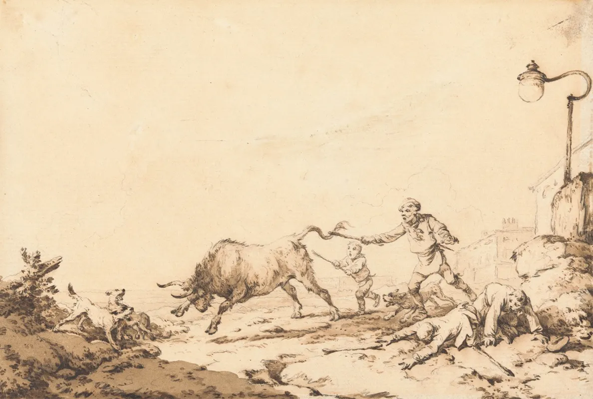 A Bull Charging