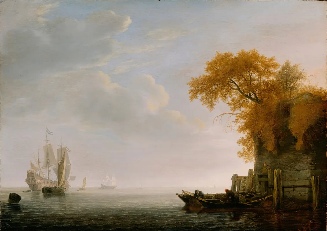 A Calm Sea by Simon de Vlieger - Canvas Print