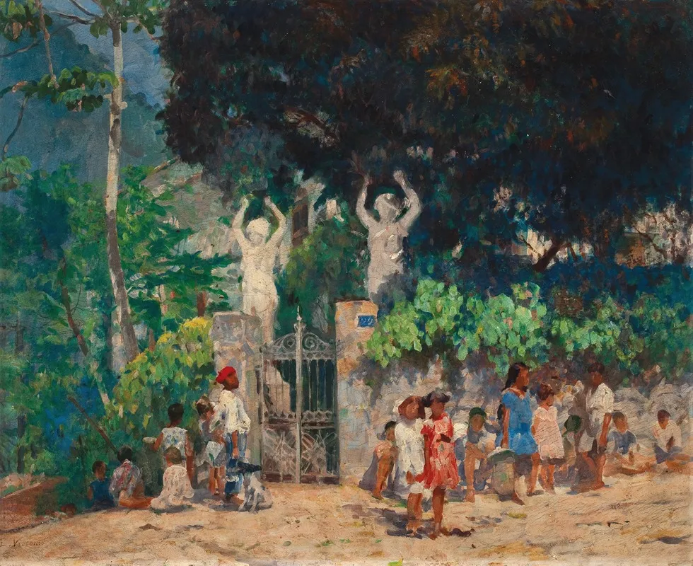 A Caminho Da Escola by Eliseu Visconti - Canvas Print