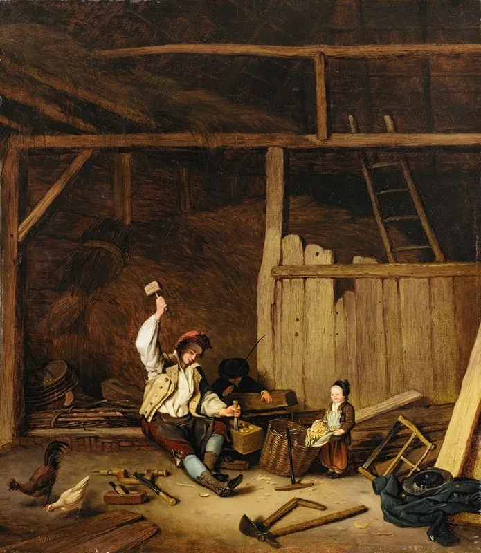 A Carpenter In A Barn