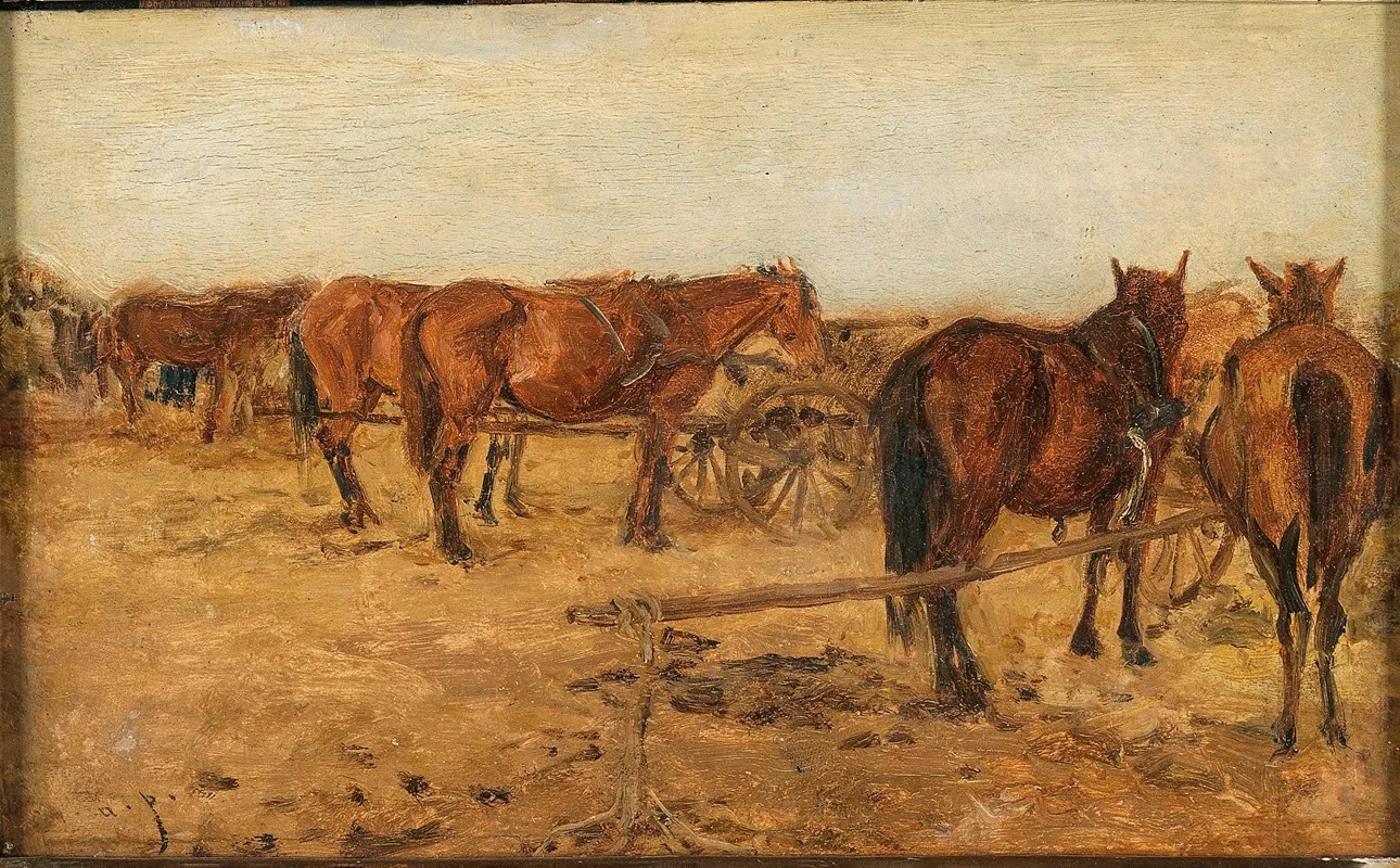 A Carriage With Horses