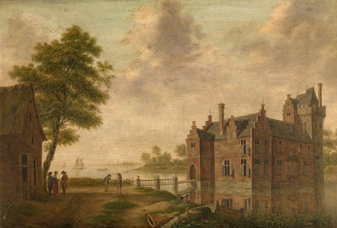 A Castle by Hendrik Frans de Cort - Canvas Print