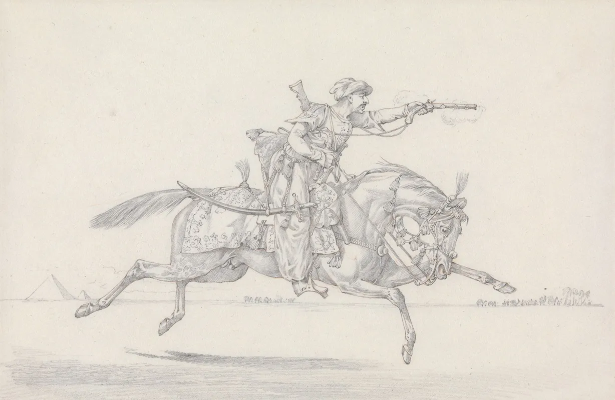 A Charging Mameluke Firing A Pistol 2