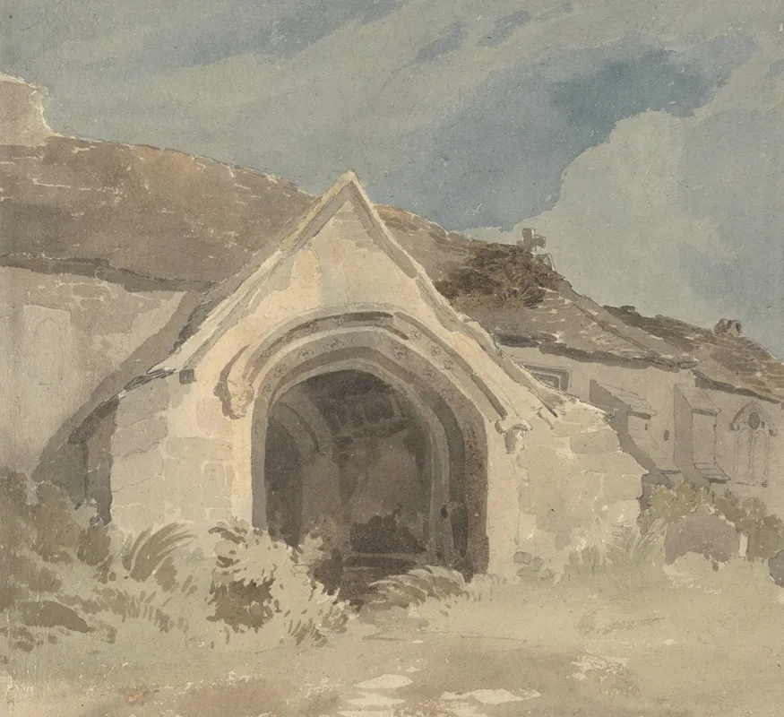 A Church Porch by John Thirtle - Canvas Print