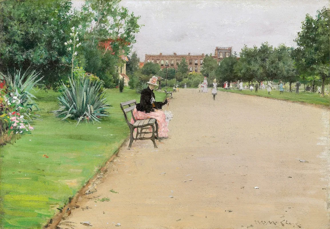 A City Park by William Merritt Chase - Canvas Print