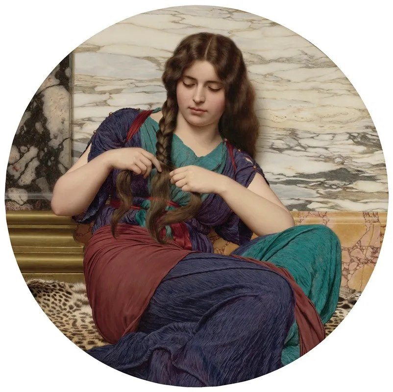 A Congenial Task by John William Godward - Canvas Print