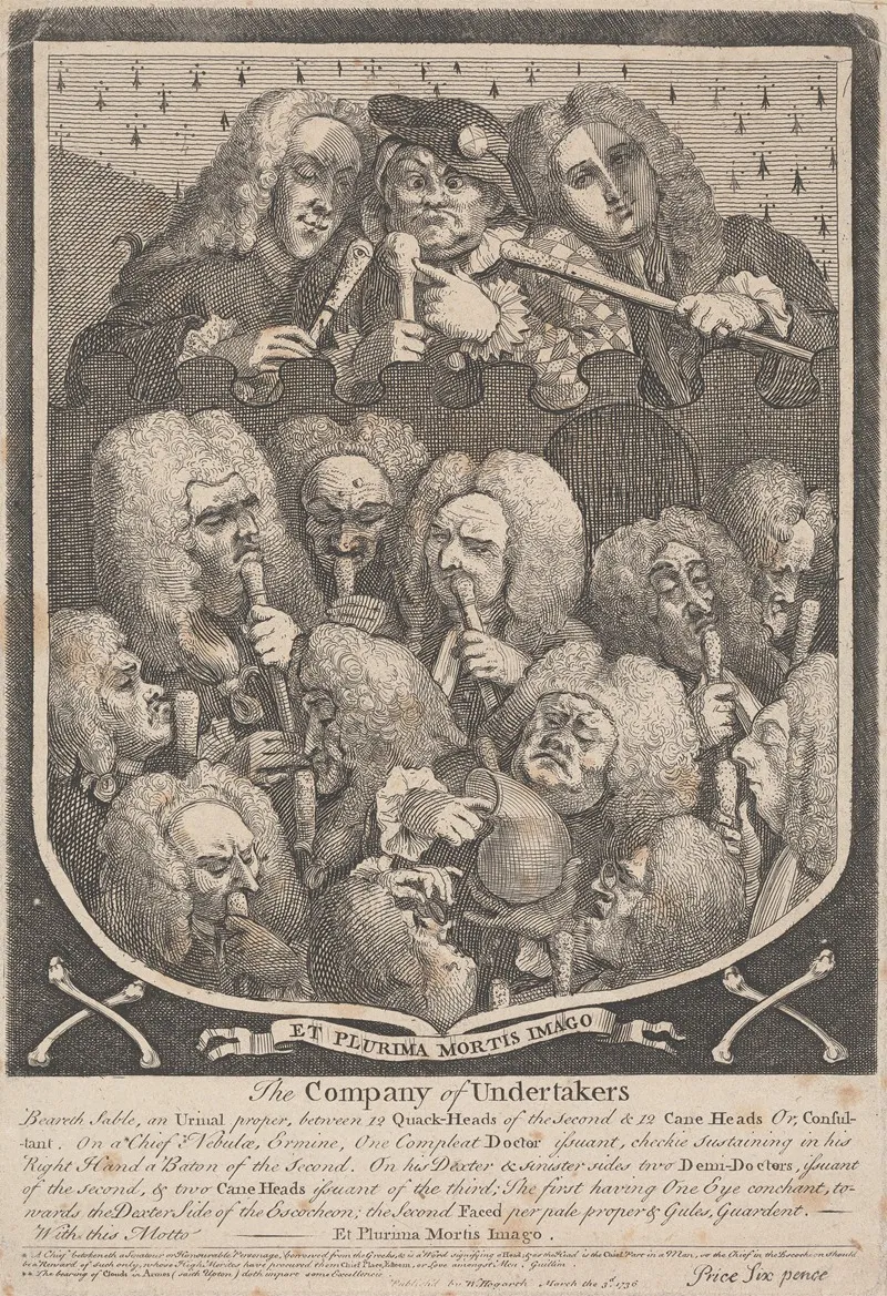 A Consultation Of Physicians by William Hogarth - Canvas Print