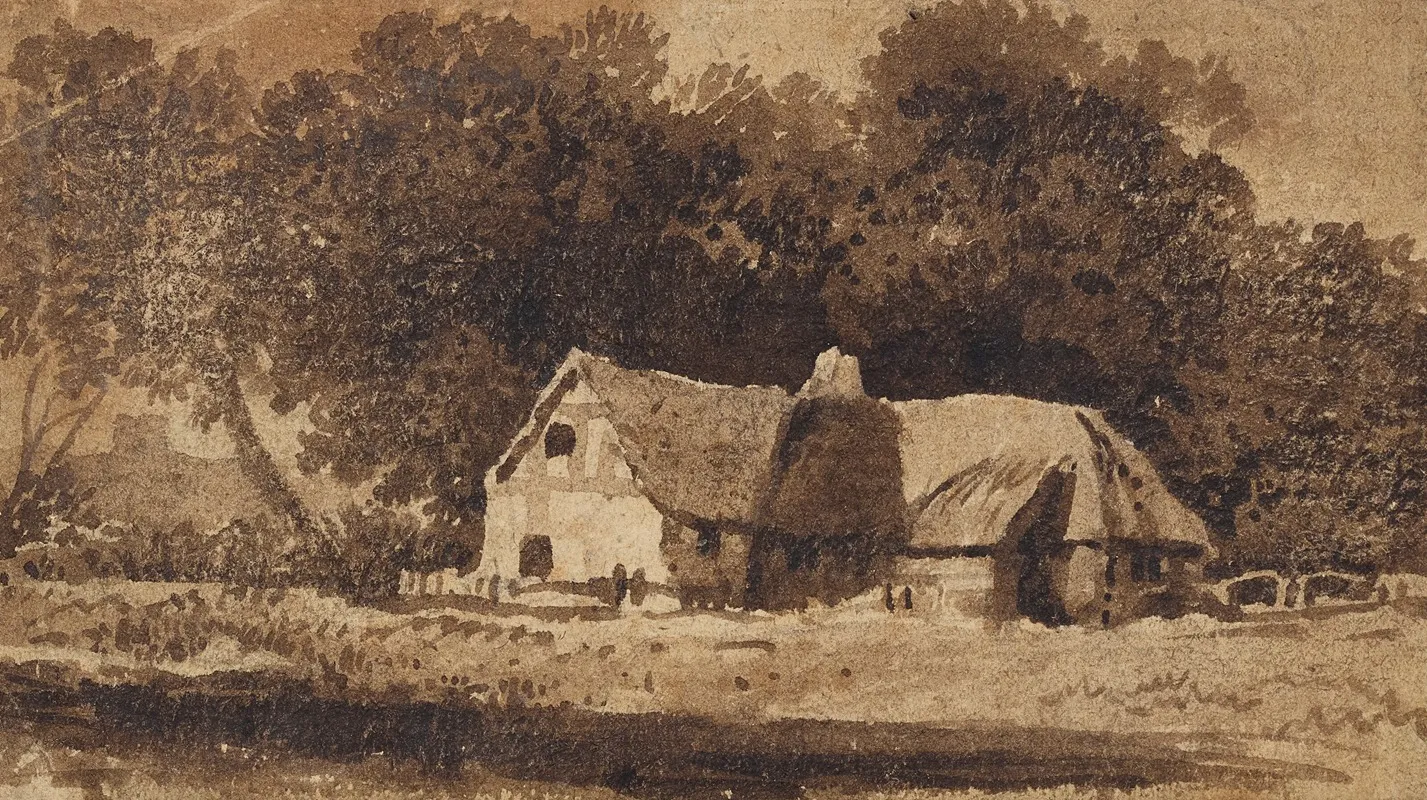 A Cottage In A Wooded Landscape