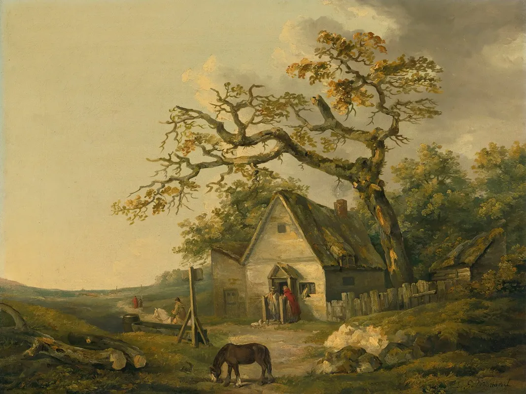 A Country Inn by George Morland - Canvas Print