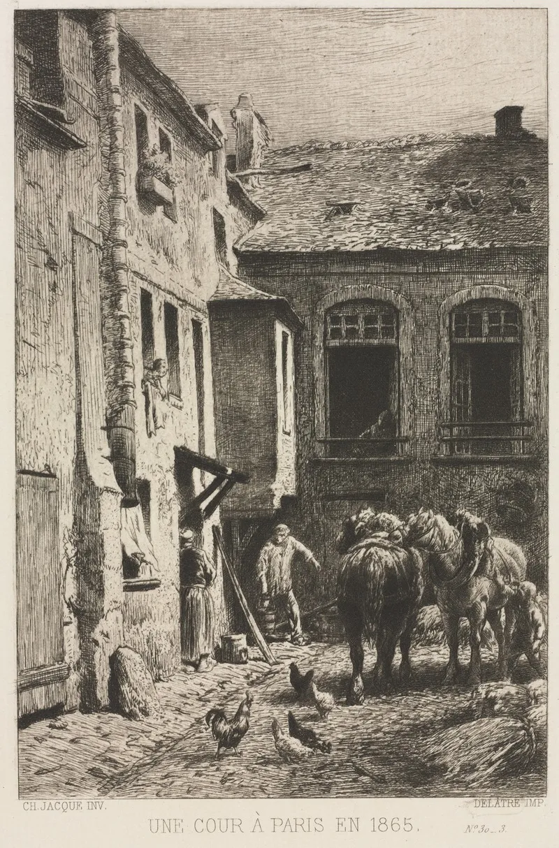 A Courtyard In Paris
