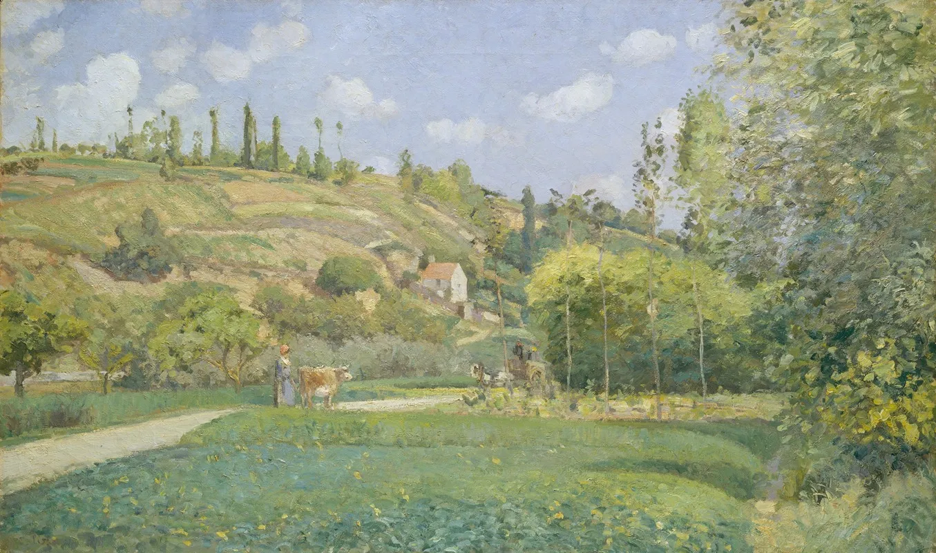A Cowherd At Valhermeil Auvers Sur Oise