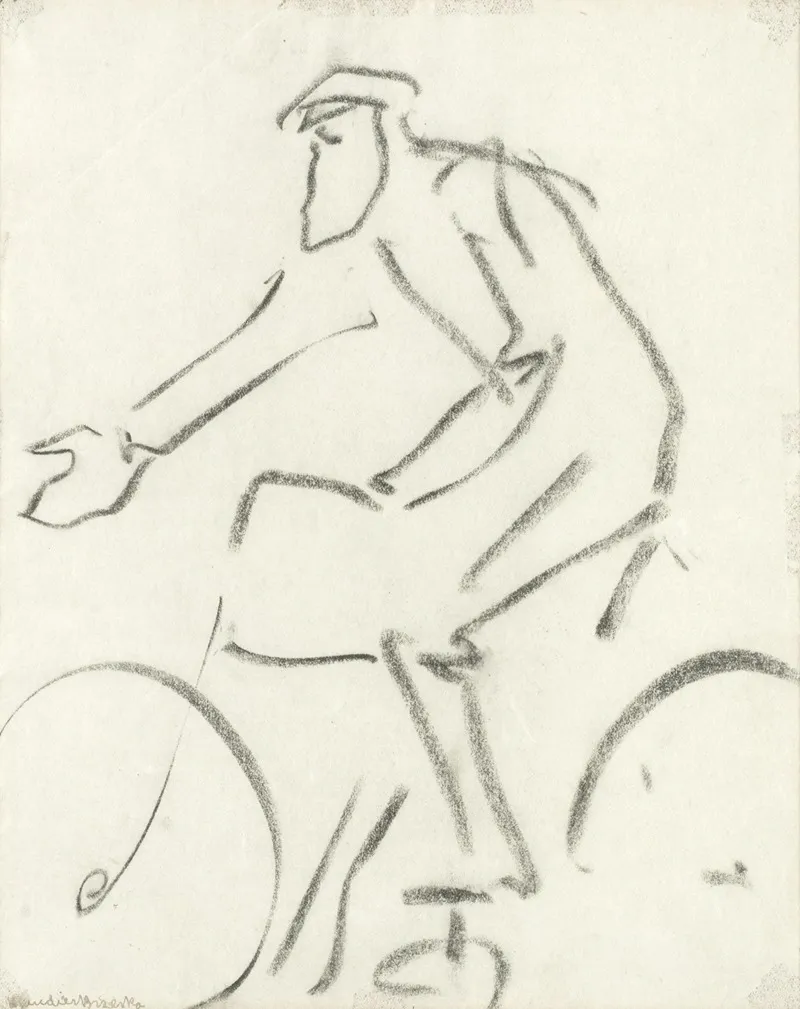 A Cyclist by Henri Gaudier-Brzeska - Canvas Print