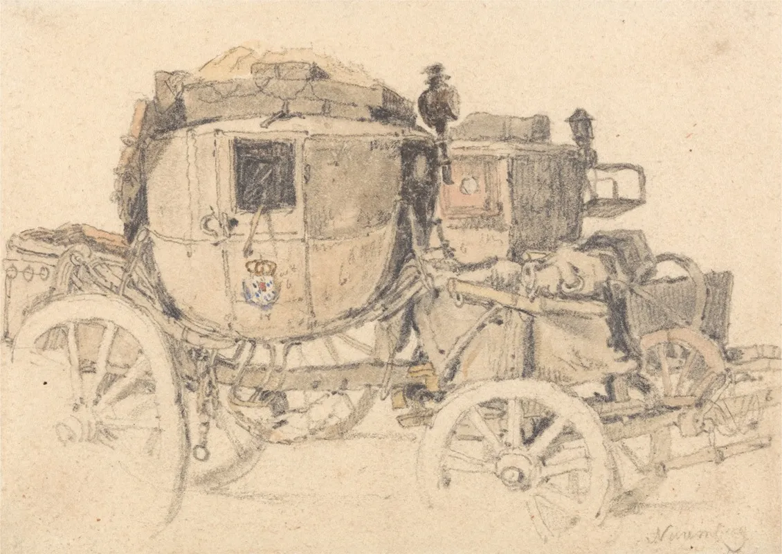 A Diligence Side View Nuremberg by Samuel Prout - Canvas Print