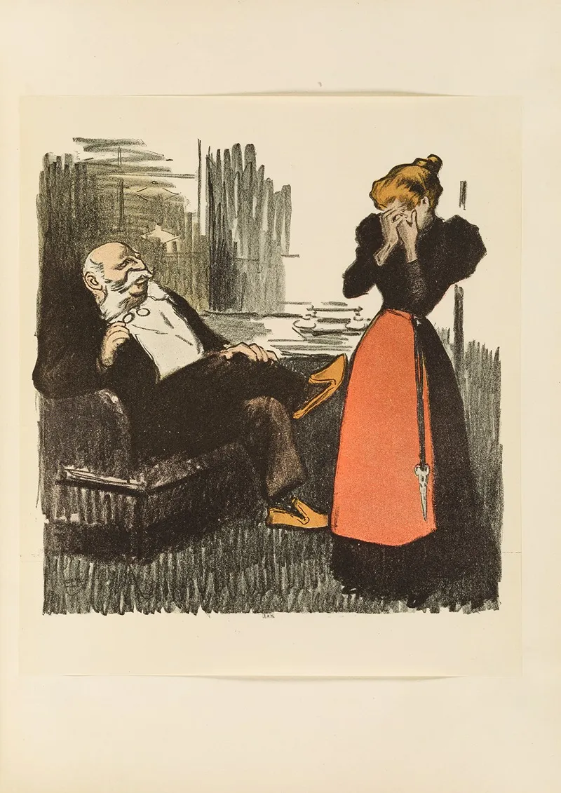 A Dishonourable Proposal by Théophile Alexandre Steinlen - Canvas Print