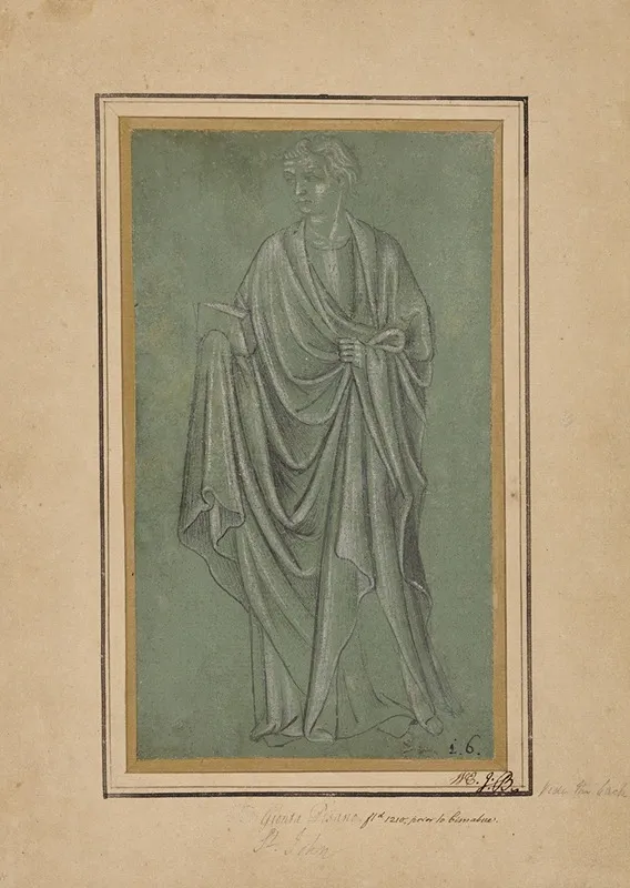 A Draped Figure Holding A Book
