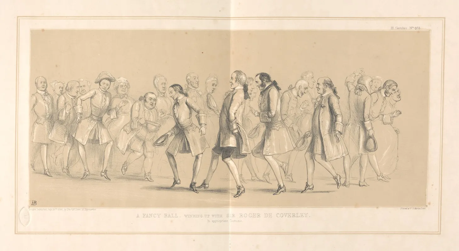 A Fancy Ball Winding Up With Sir Roger De Coverley In Appropriate Costume