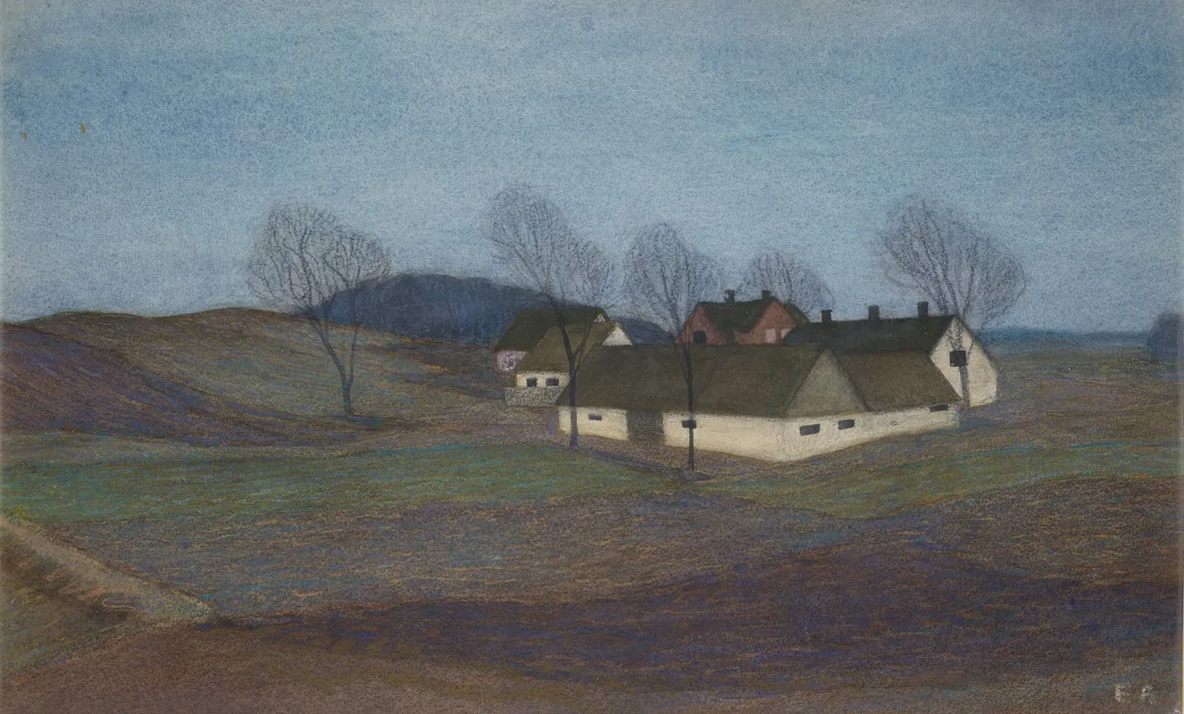 A Farm House In Sjalland by Ester Almqvist - Canvas Print